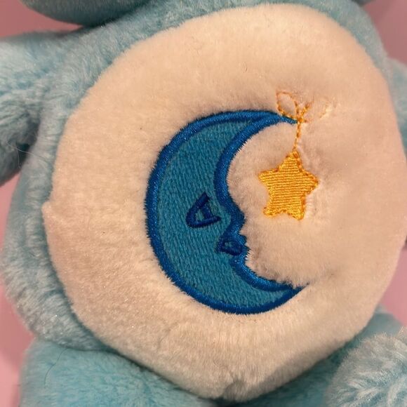 2002 Bedtime Bear Care Bears Play Along 10” Plush Blue Moon & Star Good Used Co… - Picture 6 of 10